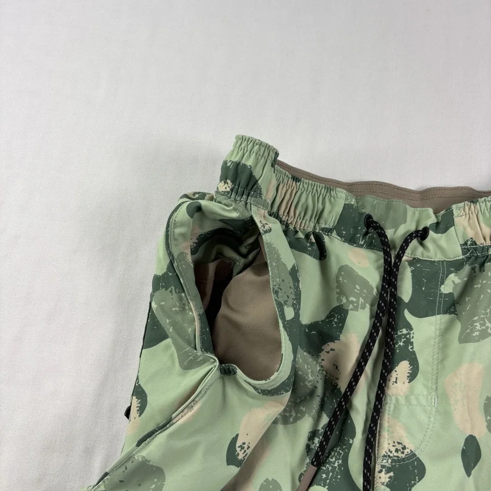 Legends Luka Shorts Mens M Green Camo Athletic Lined Gym Performance Running